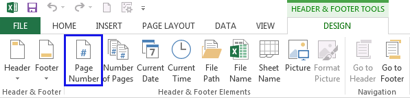 Go to the Header & Footer Elements group and click on the Page Number icon