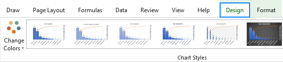 Design the Pareto chart to your liking