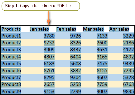 open pdf table in excel