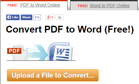 PDFOnline - another free PDF to Word converter