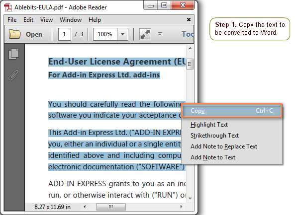 copy and paste pdf to word with formatting