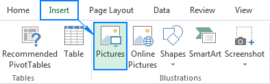 How to insert picture in Excel cell, comment, header and footer