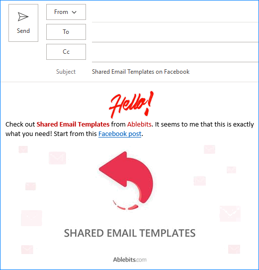 Một email có hai hình ảnh được thêm khác nhau