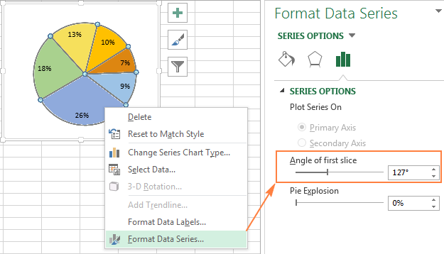 how to add labels to pie charts in excel 2013