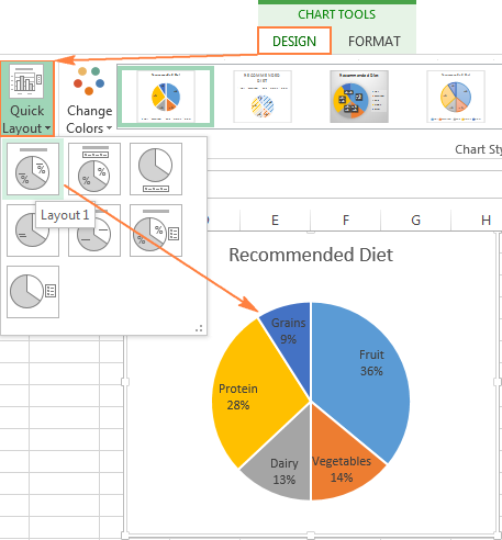 how to create pie chart in excel from a worksheet