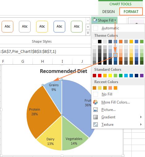 How to edit text in chart for excel machinery