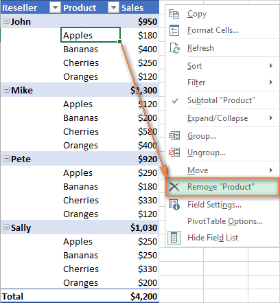 excel mac os pivot table show field list