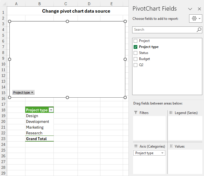 A blank graph appears when some fields do not exist in the new data source.