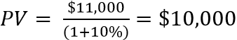 Calculating present value for a single cash flow