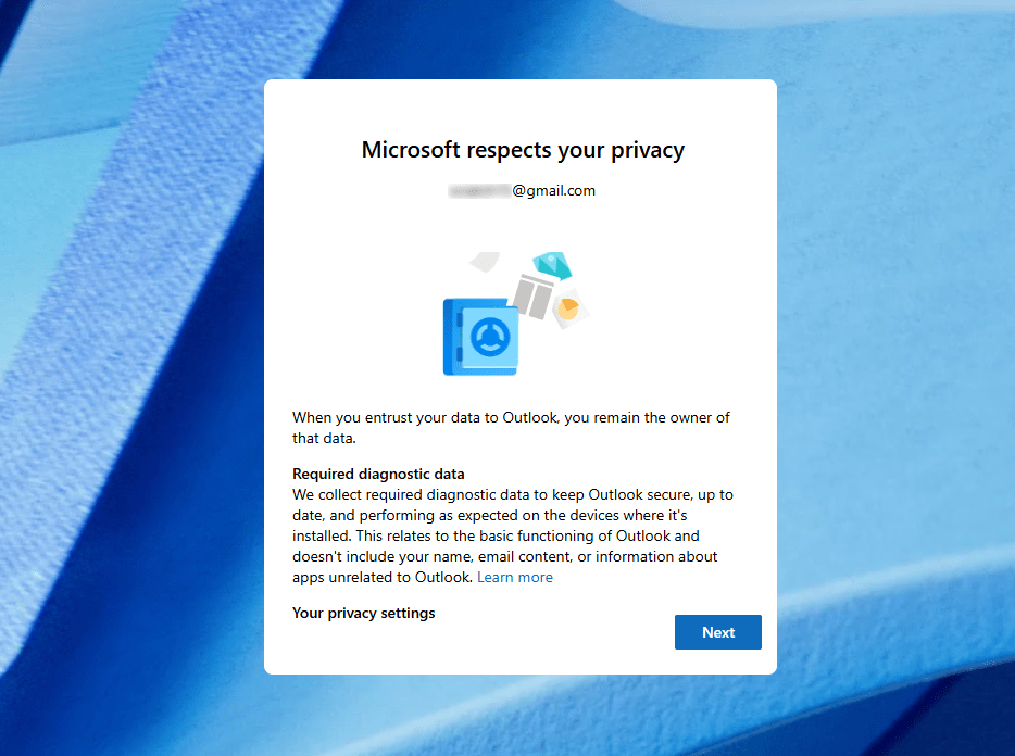 Information about the required diagnostic data collected by Microsoft.