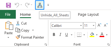 where is the quick access toolbar in excel 2011 for mac