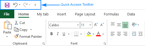 Панель быстрого доступа в Excel