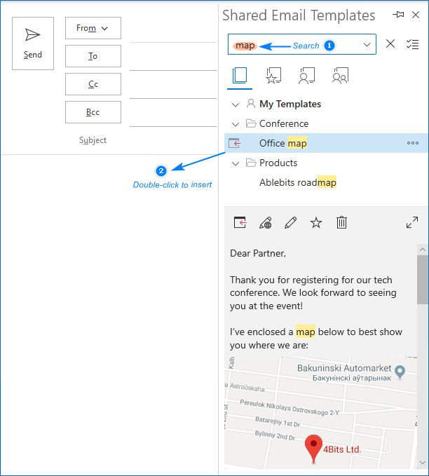 Shared Email Templates for Outlook
