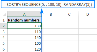 Specify the start value and increment to generate random numbers without duplicates.