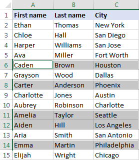 Random selection in Excel without duplicates