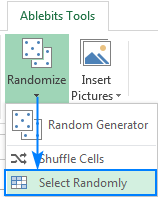 Chọn ngẫu nhiên trong Excel