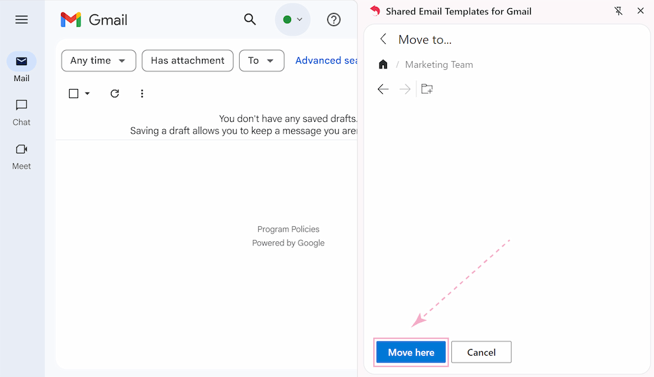 Customize template location