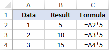 Excel relative cell reference