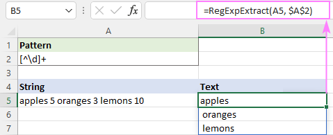 Regex to extract text from string