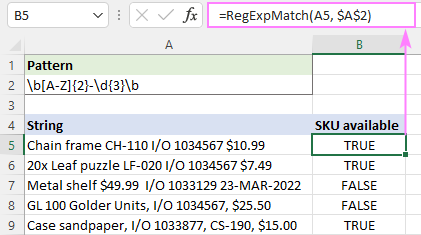 Excel Regex: Match Strings Using Regular Expressions