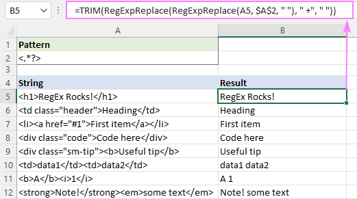 Remove html tags and separate the remaining texts with spaces