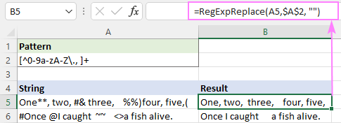 Regex to remove special characters