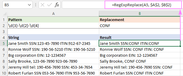 Regex to find and replace all matches