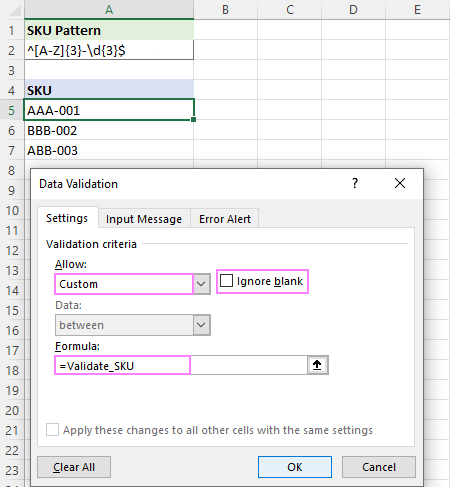 Проверка данных Excel с использованием регулярных выражений Regex Snaptik