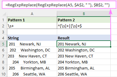 Remove all leading and trailing spaces as well as extra whitespace between words