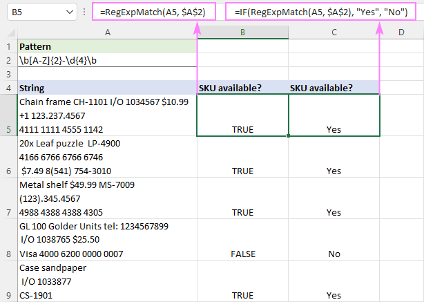 Excel RegEx Examples Using Regular Expressions In Formulas