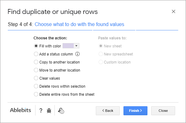 Choose what to do with the found values.