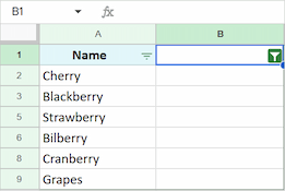 Clean view of unique values only