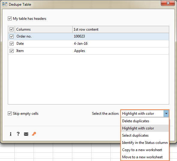 excel find duplicates in column and delete row