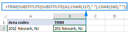 Removing several non-printing characters and non-breaking spaces with a single formula