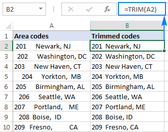 How to remove blank spaces in Excel - leading, trailing, non-breaking