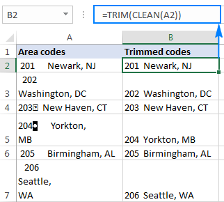 excel replace carriage return with space