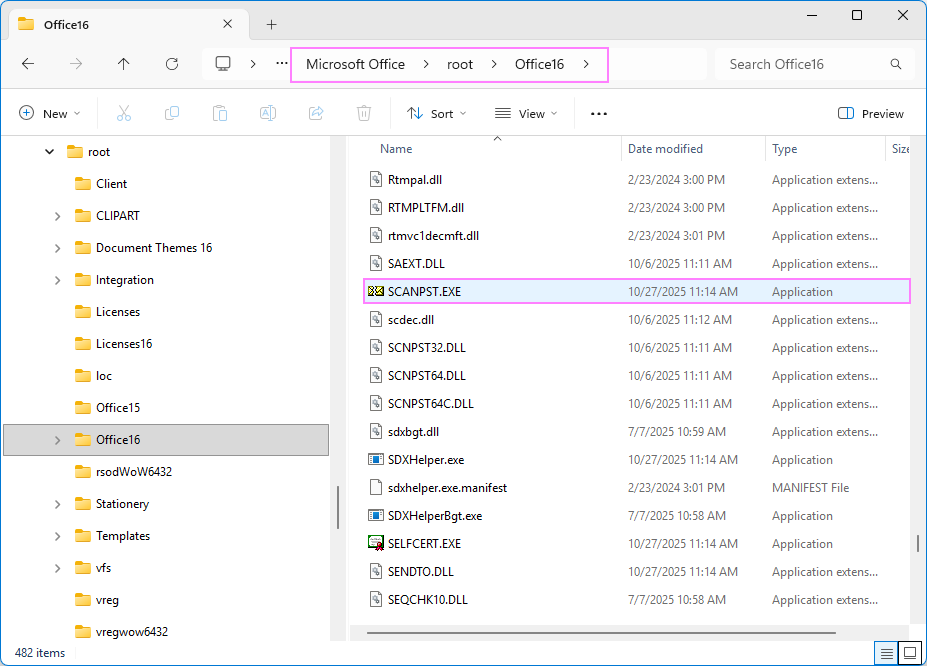Run scanpst.exe to repair Outlook data files.