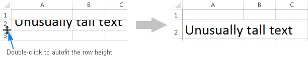 AutoFit rows in Excel