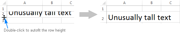 excel row height fit text