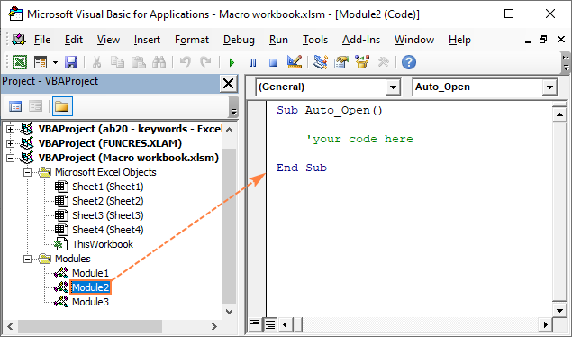 view macro shortcut keys