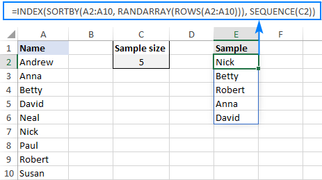 random assignment in excel