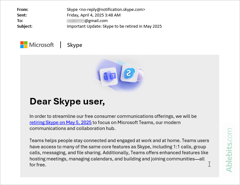 An Outlook email is saved as a Word document.