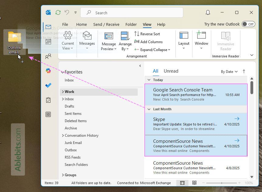 Save multiple emails from Outlook at once. Save multiple emails from Outlook at once.