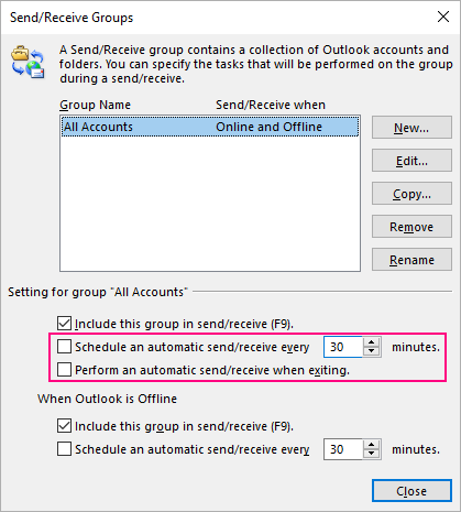 Disable immediate email sending in Outlook