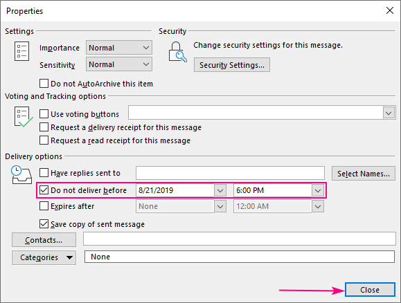 religie Petulance koppeling How to schedule email sending and delay delivery in Outlook