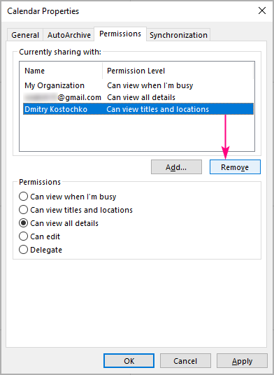 Outlook Calendar Permissions Office 365 prntbl