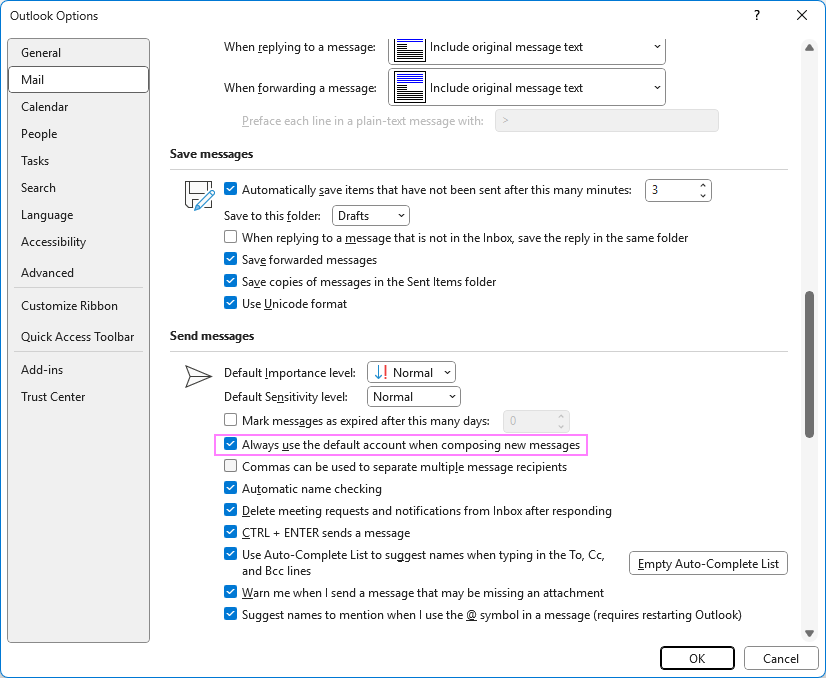 Set the shared mailbox address as default for all Outlook accounts.