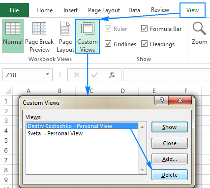 excel author read only