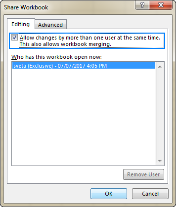 excel shared workbook how to share excel file for multiple users