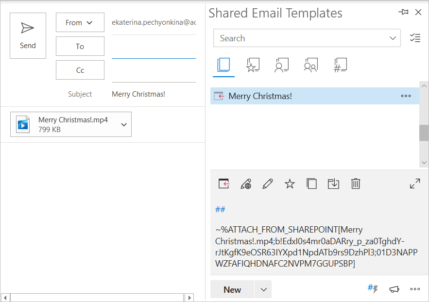 Attaching a file to Outlook email with a macro